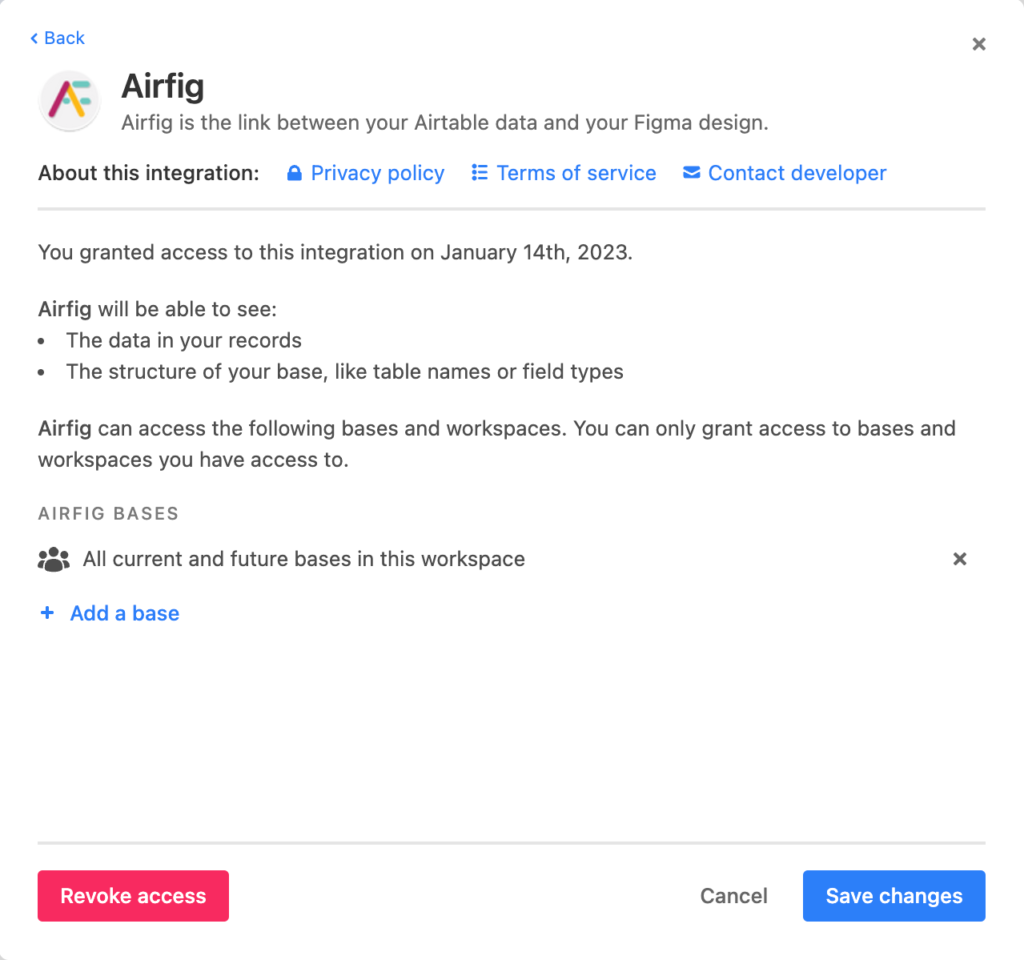 revoke airfig access